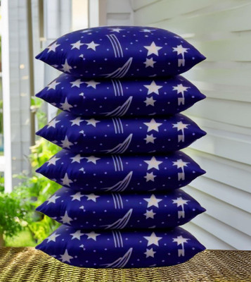 GUNVAR INDIA PRIVATE LIMITED LUXURY Polyester Fibre Abstract Sleeping Pillow Pack of 6(Blue)