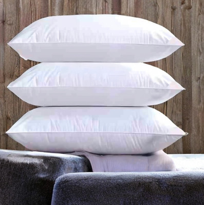 EIRINI Microfibre Sleeping Pillow Pack of 3 Solid LUXURY(White)