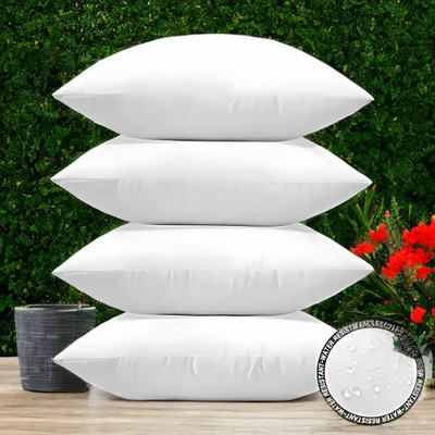 EIRINI Polyester Fibre Sleeping Pillow Pack of 4 Abstract LUXURY(White)