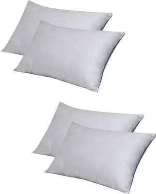 Hoolloomooloo Polyester Fibre Sleeping Pillow Pack of 4 Solid very soft standard pillow / takiya set 17x27 Inch filler (43x69 Inch)(White)