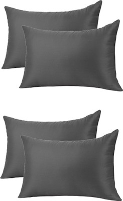 VLYSIUM stripe 12*20 cushions for sofa or chair pillows set (50cm*30cm) Polyester Fibre Solid Lumbar Pillow Pack of 4(Grey)