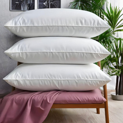 Urmila Creation Microfibre Sleeping Pillow Pack of 3 Solid LUXURY(White)