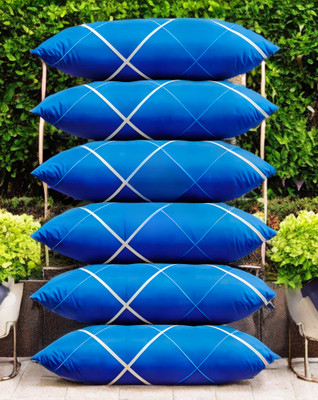 GUNVAR INDIA PRIVATE LIMITED LUXURY Polyester Fibre Abstract Sleeping Pillow Pack of 6(Blue)