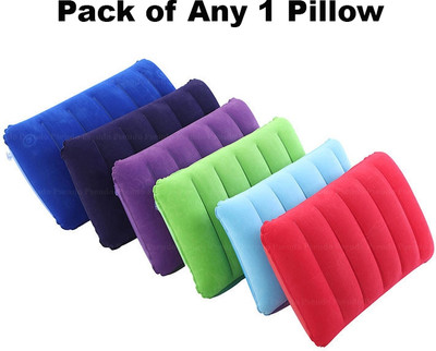 Pseudo Air Stripes Travel Pillow Pack of 1(Multicolor)