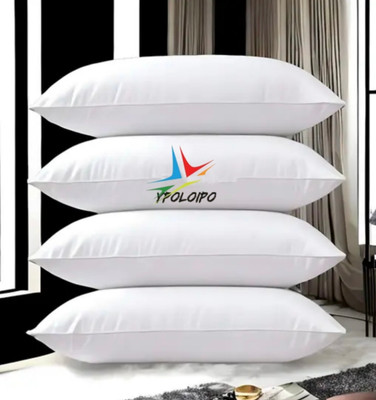 GUNVAR INDIA PRIVATE LIMITED LUXURY Polyester Fibre Solid Sleeping Pillow Pack of 4(White)