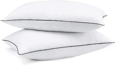 Hoolloomooloo Polyester Fibre Sleeping Pillow Pack of 2 Solid(White)