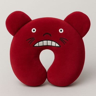 TrendTryst Microbeads Abstract Baby Pillow Pack of 1(Maroon with Embord)