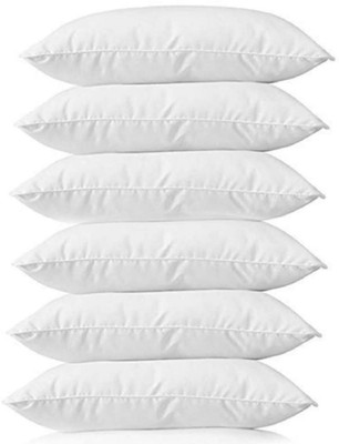 STOMIA Polyester Fibre Sleeping Pillow Pack of 6 Solid(White)