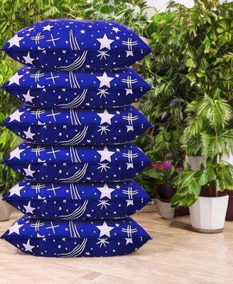 GUNVAR INDIA PRIVATE LIMITED LUXURY Polyester Fibre Solid Sleeping Pillow Pack of 6(Blue)