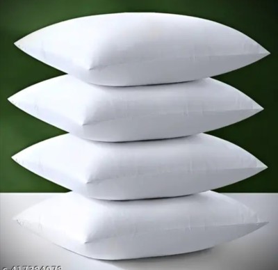 GUNVAR INDIA PRIVATE LIMITED LUXURY Polyester Fibre Solid Sleeping Pillow Pack of 4(White)