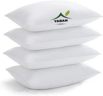 YABAN LUXURY Microfibre Abstract Sleeping Pillow Pack of 4(White)