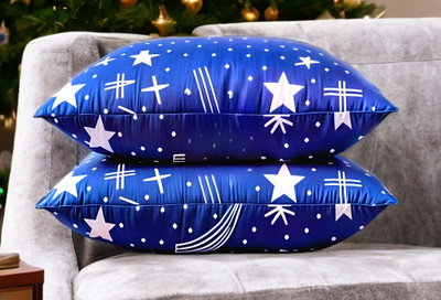 GUNVAR INDIA PRIVATE LIMITED LUXURY Polyester Fibre Abstract Sleeping Pillow Pack of 2(Blue)