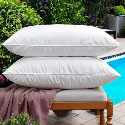 LIPONOS LUXURY Polyester Fibre Solid Sleeping Pillow Pack of 2(White)