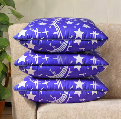 LIPONOS LUXURY Polyester Fibre Abstract Sleeping Pillow Pack of 3(Blue)