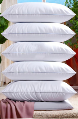 GUNVAR INDIA PRIVATE LIMITED LUXURY Polyester Fibre Abstract Sleeping Pillow Pack of 5(White)
