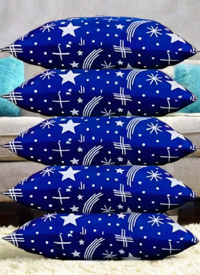 EIRINI LUXURY Polyester Fibre Solid Sleeping Pillow Pack of 5(Blue)
