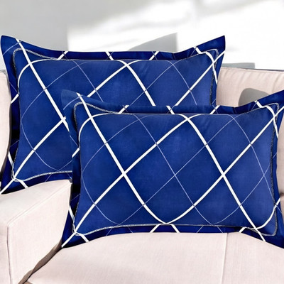 Cozy Palace Microfibre Sleeping Pillow Pack of 2 Solid(Blue)