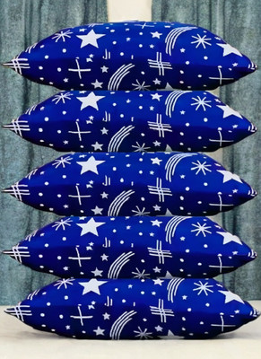 LIPONOS LUXURY Polyester Fibre Solid Sleeping Pillow Pack of 5(Blue)