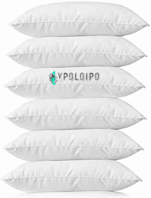 LIPONOS LUXURY Polyester Fibre Abstract Sleeping Pillow Pack of 6(White)