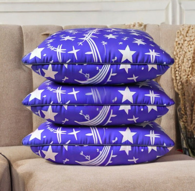 LIPONOS LUXURY Polyester Fibre Abstract Sleeping Pillow Pack of 3(Blue)