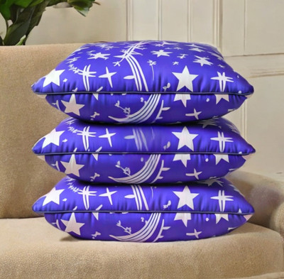 LIPONOS LUXURY Polyester Fibre Abstract Sleeping Pillow Pack of 3(Blue)