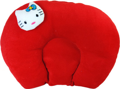 Kotton Candy Microfibre Baby Pillow Pack of 1 Solid Premium Cotton Filled Comfort and Support(Red, Yellow)