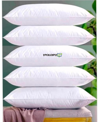 LIPONOS LUXURY Polyester Fibre Abstract Sleeping Pillow Pack of 5(White)