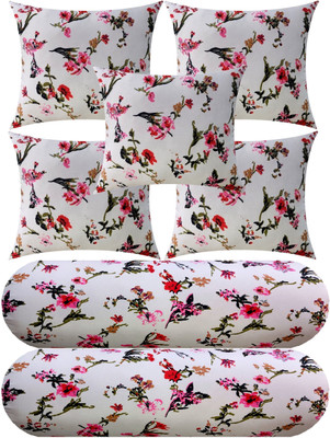 Changers Microfibre Bolster Pack of 7 Floral(White)