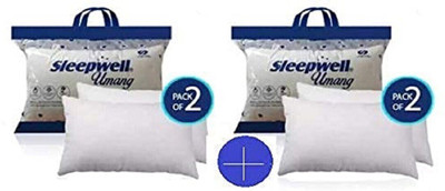 Sleepwell Pillow Set || Comfort And Support Pillow Microfibre Solid Sleeping Pillow Pack of 2(Blue)