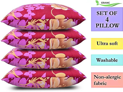 ERANC LUXURY Polyester Fibre Abstract Sleeping Pillow Pack of 6(Pink)