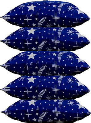 LIPONOS LUXURY Polyester Fibre Solid Sleeping Pillow Pack of 5(Blue)