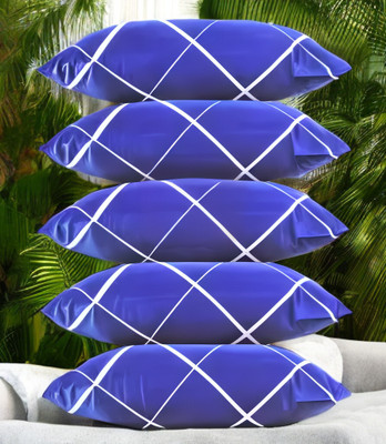 GUNVAR INDIA PRIVATE LIMITED LUXURY Polyester Fibre Solid Sleeping Pillow Pack of 5(Blue)