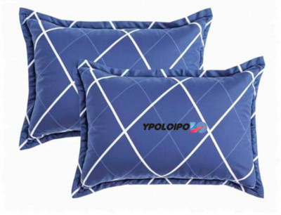 EIRINI LUXURY Polyester Fibre Abstract Sleeping Pillow Pack of 2(Blue)