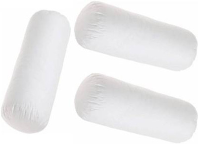 Navi collection Microfibre Bolster Pack of 3 Solid(White)