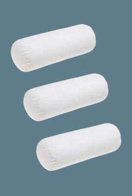 Navi collection Microfibre Bolster Pack of 3 Solid(White)