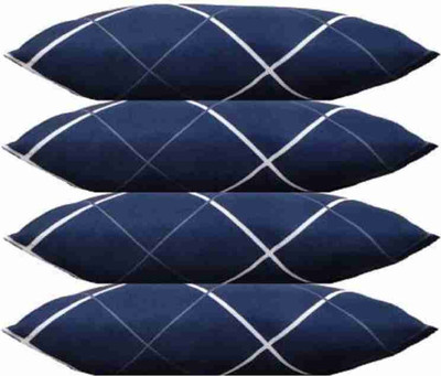 Jaatboy Polyester Fibre Abstract Sleeping Pillow Pack of 4(Blue)