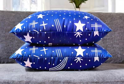 GUNVAR INDIA PRIVATE LIMITED LUXURY Polyester Fibre Abstract Sleeping Pillow Pack of 2(Blue)