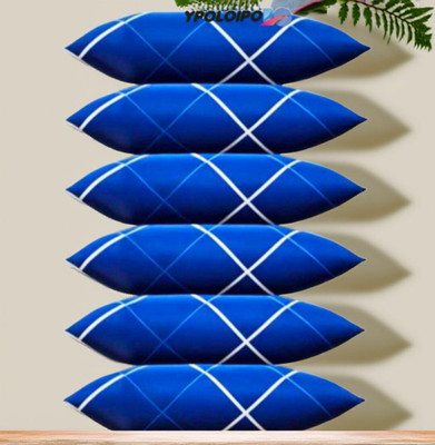 GUNVAR INDIA PRIVATE LIMITED Polyester Fibre Sleeping Pillow Pack of 6 Abstract LUXURY(Blue)