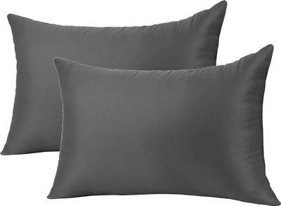 VLYSIUM Polyester Fibre Sleeping Pillow Pack of 2 Solid very soft standard pillow / takiya set 20x26 Inch filler (51x66 Inch)(Grey)