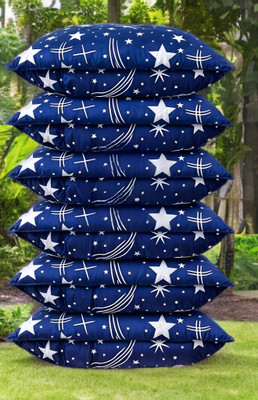 LIPONOS Polyester Fibre Sleeping Pillow Pack of 6 Solid LUXURY(Blue)