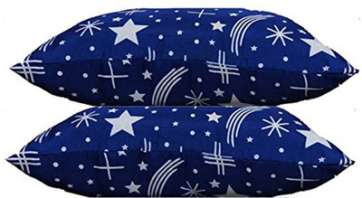 YPOLOIPO LUXURY Polyester Fibre Solid Sleeping Pillow Pack of 2(Blue)