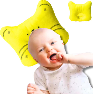White Bubble Polyester Fibre Baby Pillow Pack of 1 Animals White Bubble Newborn Head Shaper Takiya(Multicolor)