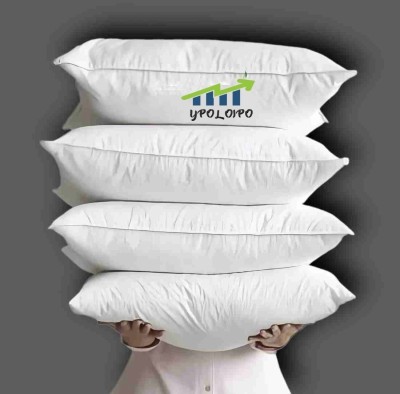 GUNVAR INDIA PRIVATE LIMITED LUXURY Polyester Fibre Solid Sleeping Pillow Pack of 4(White)