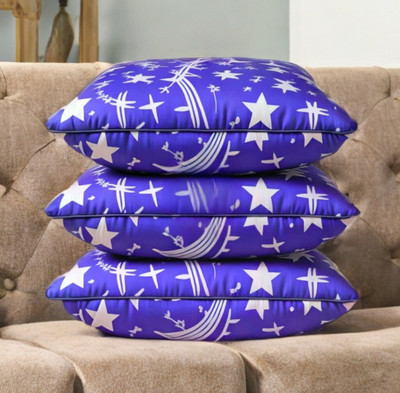 LIPONOS LUXURY Polyester Fibre Abstract Sleeping Pillow Pack of 3(Blue)