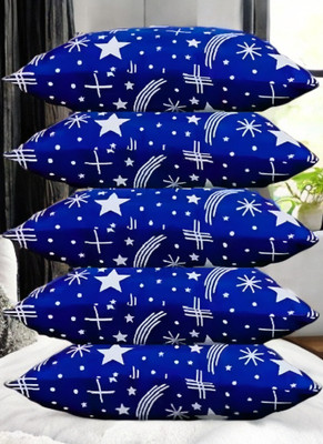 LIPONOS LUXURY Polyester Fibre Solid Sleeping Pillow Pack of 5(Blue)