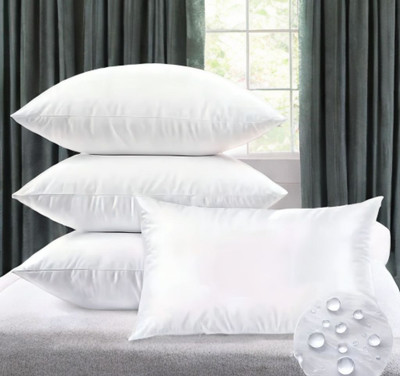 EIRINI Microfibre Sleeping Pillow Pack of 4 Solid LUXURY(White)