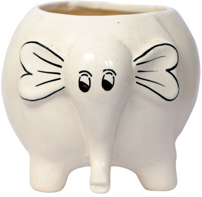 CloudNursery Elephant Ceramic pot || Plant Container Set Plant Container Set(Ceramic)