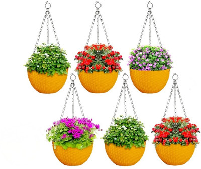 Besttrader Plant Container Set(Pack of 6, Plastic)