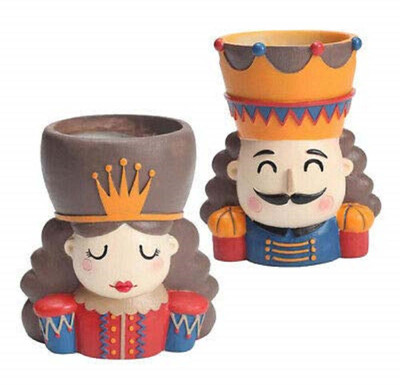 SUBSOLUTION ENTERPRISES Beautiful Queen & King Pot || Reasin Plant Flower Pot Plant Container Set(Poly-Resin)