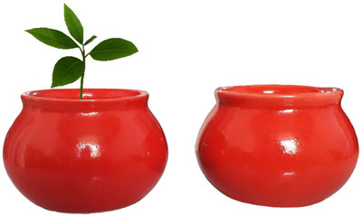 SAJAAO Plant Container Set(Pack of 2, Ceramic)